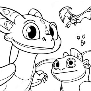 How to Train Your Dragon Triple Strike Coloring Page | How to Train Your Dragon Triple Strike coloring page
