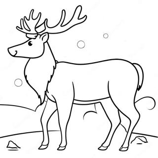 Reindeer Coloring Page | Reindeer for Adults coloring page