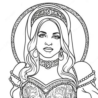 Madonna Iconic Outfit Coloring Page | Madonna coloring page