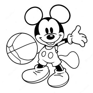 Mickey Mouse Basketball Coloring Page | Mickey Mouse Basketball coloring page