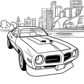 Pontiac Firebird Racing Coloring Page | Pontiac Firebird coloring page