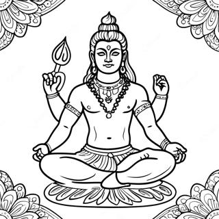 Shiva Coloring Page | Shiva coloring page