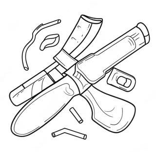Weapon Coloring Page | Weapon coloring page