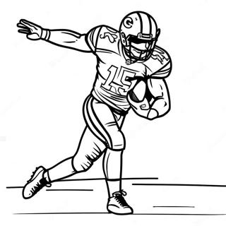 Davante Adams Action Pose Coloring Page | Davante Adams coloring page
