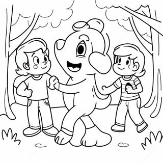 Happy Jacob Playing with Friends Coloring Page | Jacob coloring page