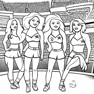 Dallas Cowboys Cheerleaders Målarbild | Dallas Cowboys målarbild