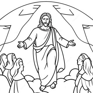 Jesus Ascension Coloring Page | Jesus Ascension coloring page