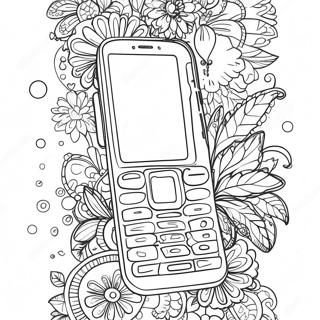 Colorful Phone Case Design Coloring Page | Phone Case coloring page