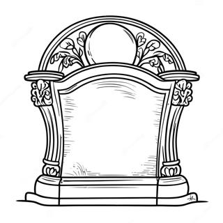 Tombstone Coloring Page | Tombstone coloring page