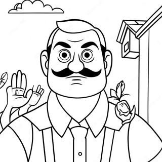 Hello Neighbor 2 Character Adventure Coloring Page | Hello Neighbor 2 coloring page