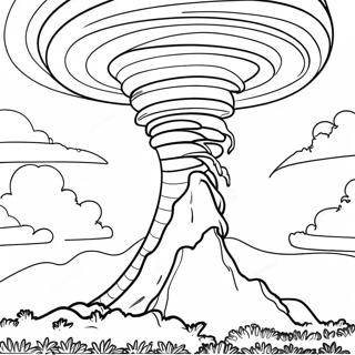 Tornado Whirlwind Coloring Page | Natural Disasters coloring page