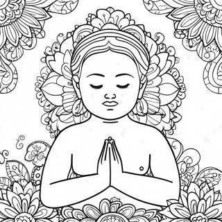 Mindful Breathing Coloring Page | Self Regulation coloring page