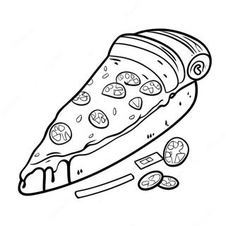 Little Caesars Pizza Slice Coloring Page | Little Caesars coloring page