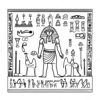 Ancient Egyptian Hieroglyphs Coloring Page | History coloring page