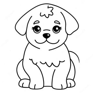 Maltese Puppy Coloring Page | Maltese coloring page