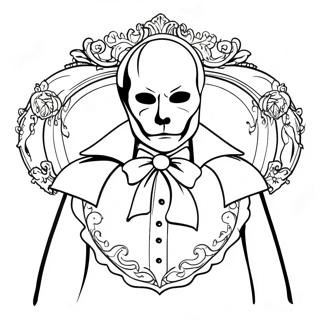 Page à colorier du Fantôme de l'Opéra | Page de coloriage Fantôme de l'Opéra