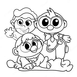 Adventurous Muppet Babies Coloring Page | Muppet Babies coloring page