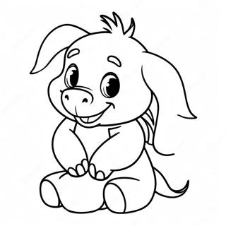 Baby Eeyore Cute Coloring Page | Baby Eeyore coloring page