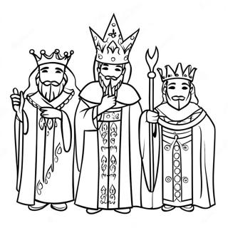 Three Kings Coloring Page | Three Kings coloring page