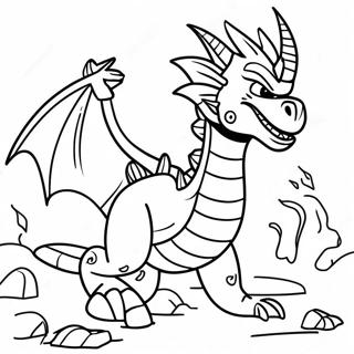 Fire Dragon Ninjago Coloring Page | Dragon Elemental Ninjago coloring page