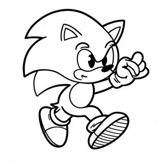 Sonic Running Fast Coloring Page | Sonic Friends coloring page