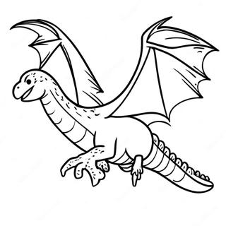 Majestic Rodan Flying Coloring Page | Rodan coloring page
