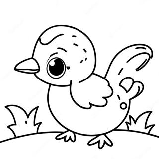 Cute Baby Quail Coloring Page | Quail coloring page