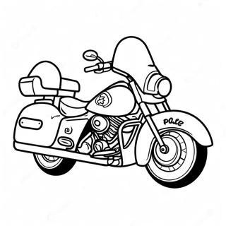Police Motorcycle Coloring Page | Police Motorcycle coloring page