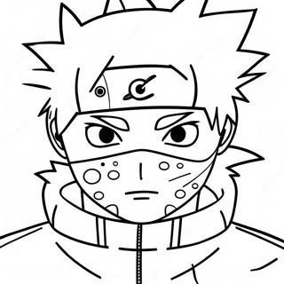 Sharingan Kakashi Coloring Page | Sharingan Kakashi coloring page