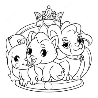 Adventurous Palace Pets Coloring Page | Palace Pets coloring page
