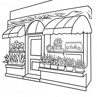 Flower Shop Coloring Page | Flower Shop coloring page