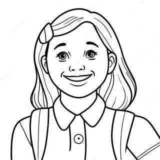 Friendly School Counselor with a Smile Coloring Page | School Counselor coloring page