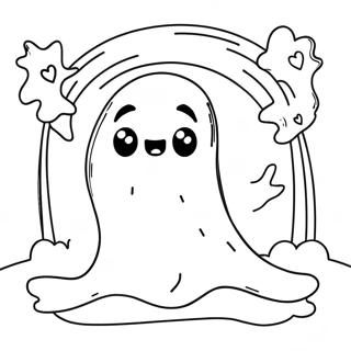 Sad Ghost Club Coloring Page | Sad Ghost Club coloring page