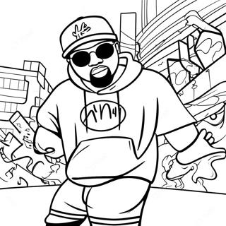 Hip Hop Graffiti Coloring Page | Hip Hop Graffiti coloring page