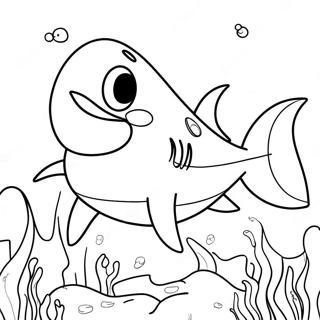 Friendly Bruce Shark Coloring Page | Bruce Finding Nemo coloring page