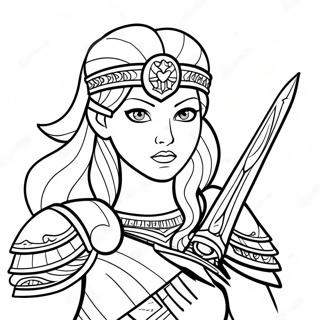 Warrior Princess Coloring Page | Warrior Princess coloring page