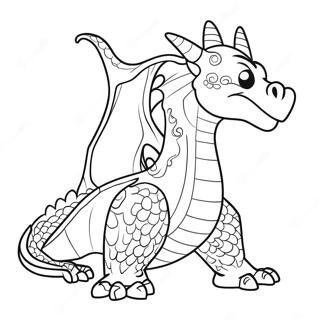 Difficult Dragon Coloring Page | Difficult Dragon coloring page
