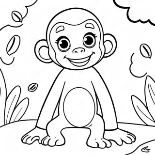 Curious George Coloring Page | PBS coloring page