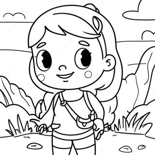 Adventurous Hilda Coloring Page | Hilda coloring page