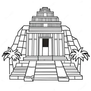 Ancient Inca Temple Coloring Page | Inca coloring page