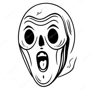 Scream Mask Coloring Page | Scream Mask Scream coloring page