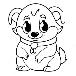 Cheerful Hufflepuff Badger Coloring Page | Hufflepuff coloring page