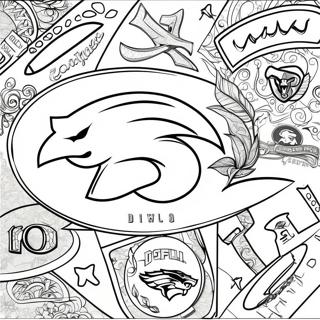 Colorful NFL Team Logos Coloring Page | All NFL Logos coloring page