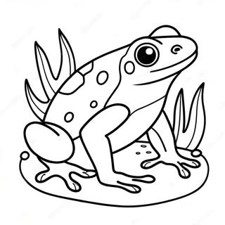 Colorful Poison Dart Frog Coloring Page | Poison Dart Frog coloring page