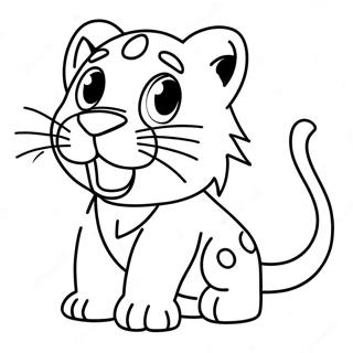 Playful Leon Coloring Page | Leon coloring page