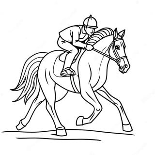 Race Horse Coloring Page | Race Horse coloring page