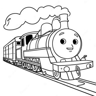 Percy the Train with Friends Coloring Page | Percy the Train coloring page