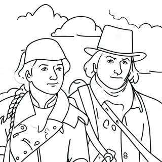 Lewis and Clark Adventure Coloring Page | Lewis and Clark coloring page