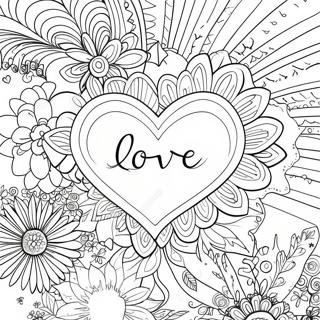 Heartfelt Love Coloring Page | Share the Love coloring page