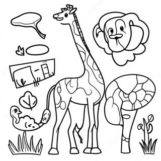 Safari Animals Coloring Page | Safari coloring page